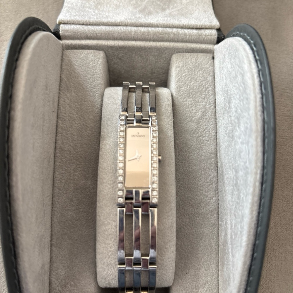 MOVADO ESPERANZA WOMEN’S WATCH MOP DIAMOND BEZEL 84 H5 1400 S